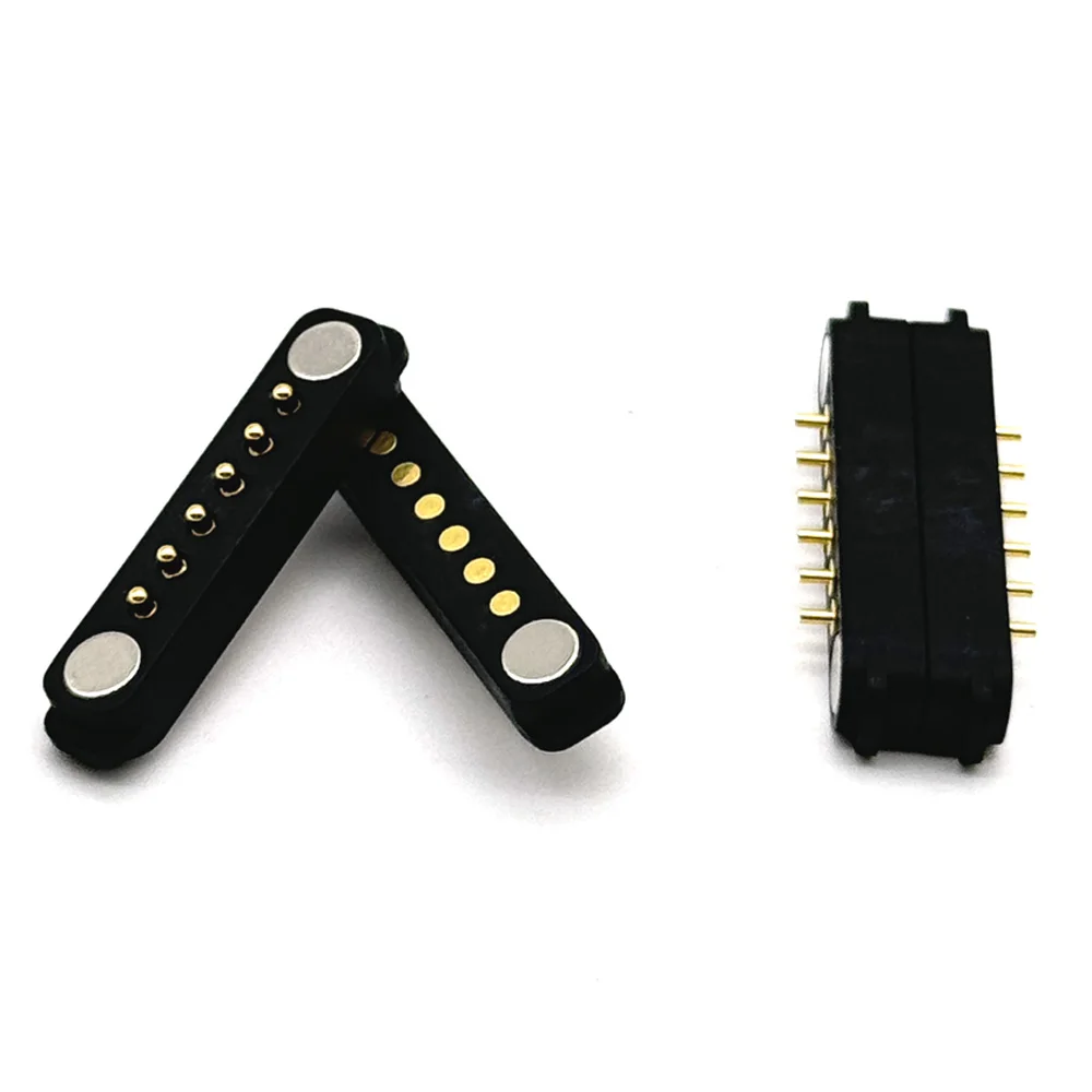 100 пар 6-контактный разъем 2 54 мм постоянного тока магнитный Pogo Pin Pogopin мужской и