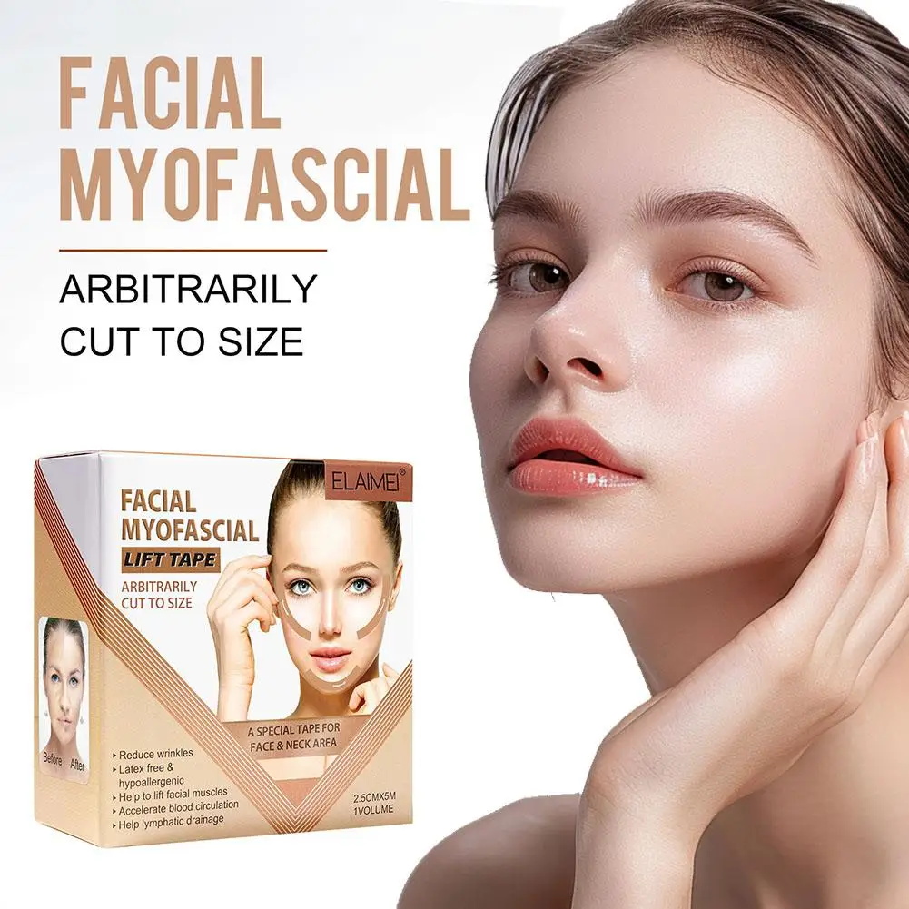 Кинезиологическая лента для лица V-образной линии шеи глаз подтяжки удаления