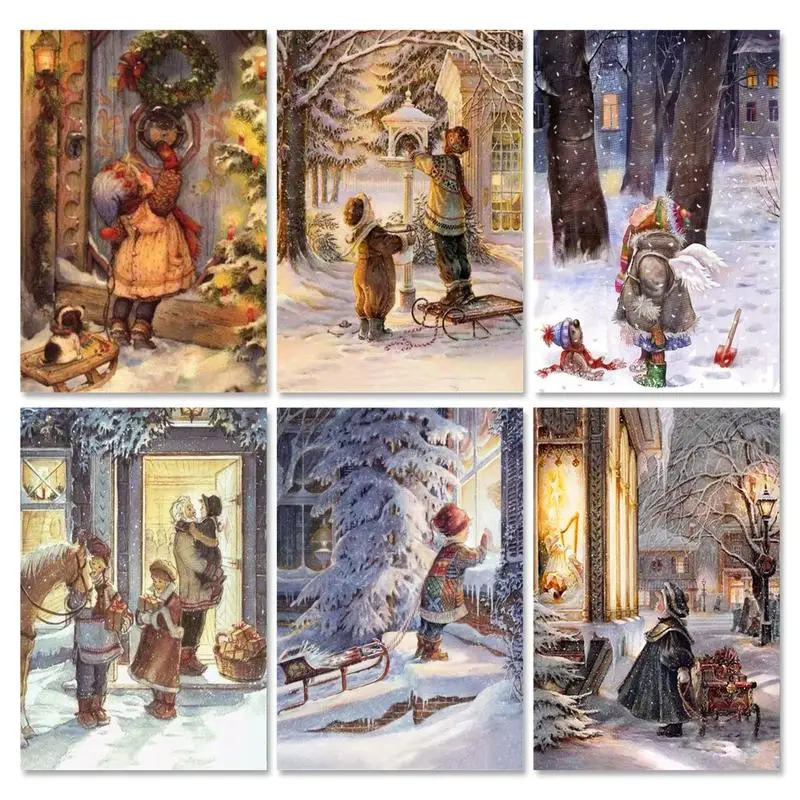 

GATYZTORY Oil Painting by Numbers PAINT KIT Drawing by Numbers Christmas Children Oil Handpainted Kill Time Wall Art