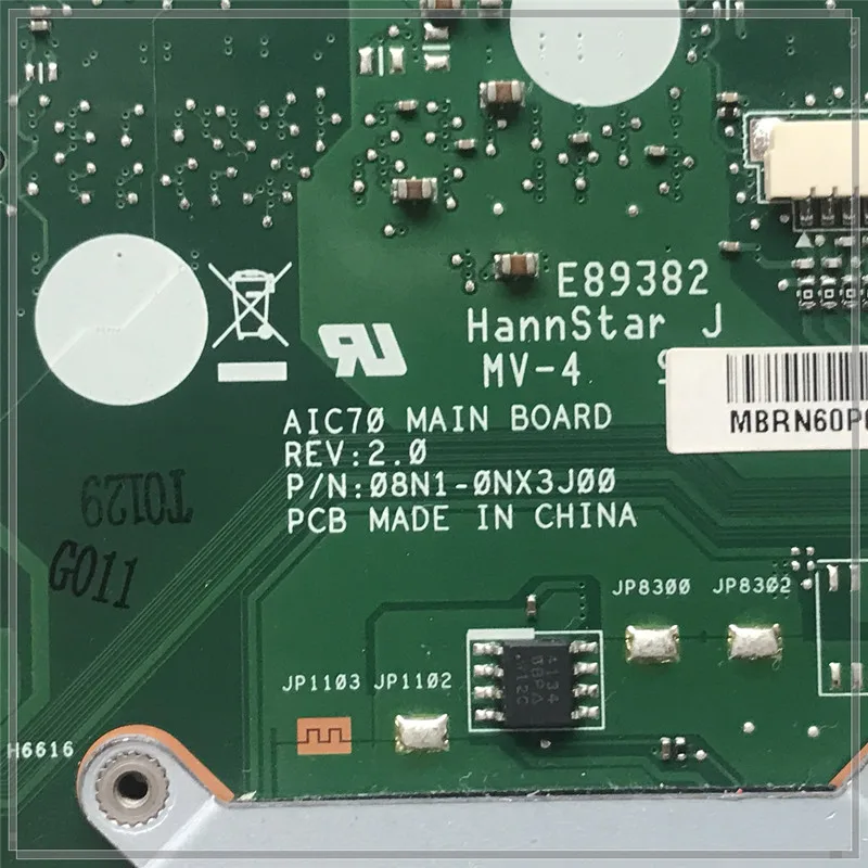 Материнская плата MBRN60P001 08N1-0NX3J00 AIC70 для ноутбука Acer Aspire 7739 7739Z HM55 UMA DDR3 100%