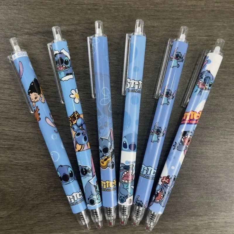 Милая шариковая ручка Disney Stitch с героями мультфильмов аниме для нажатия модные