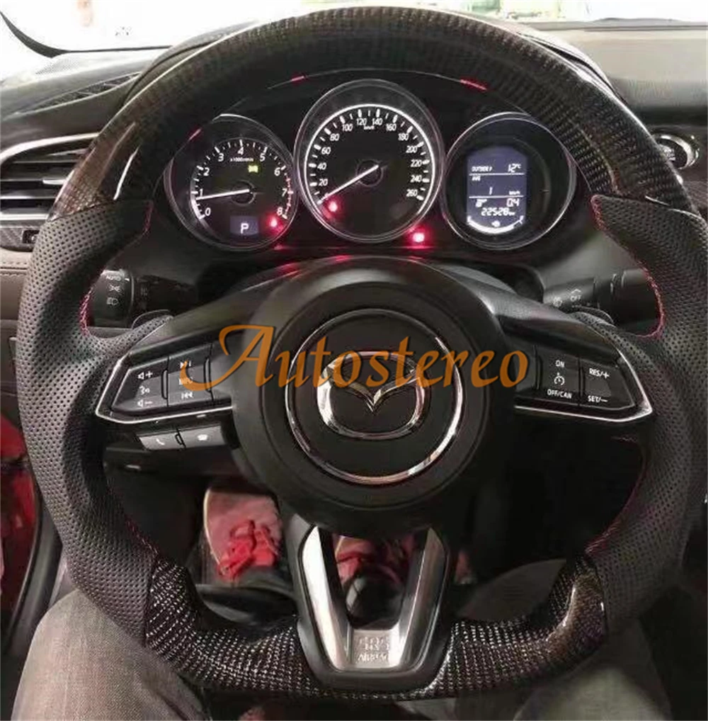 

Car Steering Wheel Assembly For Mazada 6 CX-5 CX-7 Atenza 2016-2021 Air Bag Genuine Leather Retrofit Decoder Interior Accessorie
