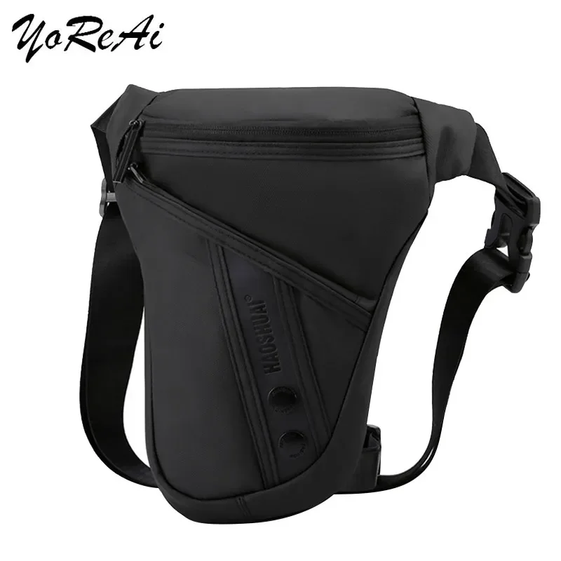 

YoReAi Messenger Leg Bum Pack Motorcycle Waterproof Bag Quality Men Waist Belt Shoulder Fanny Nylon Hip High Multi-purpose Bags