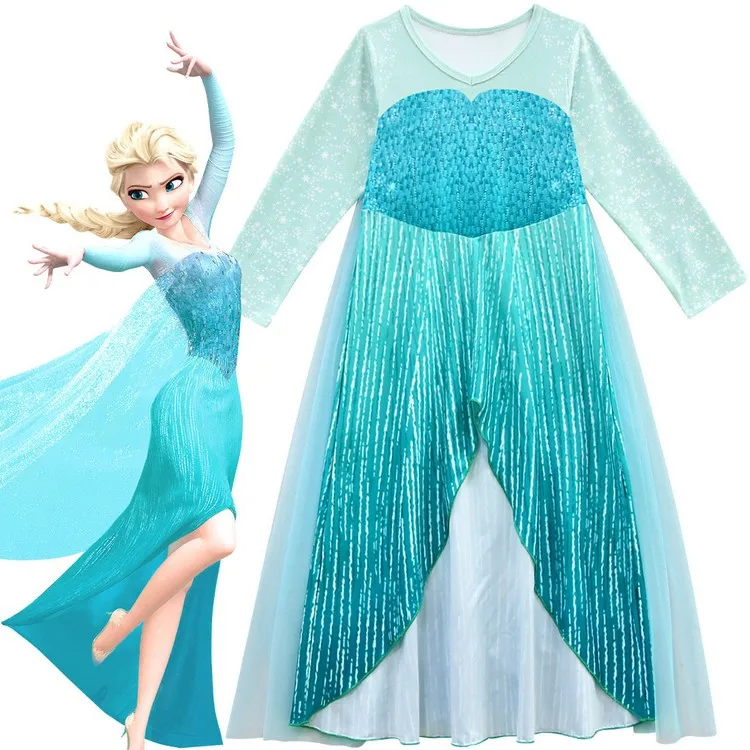 

Anime Frozen Cosplay Costumes for Elsa Anime Cosplay Christmas Carnival costume set girl costume wig child costume