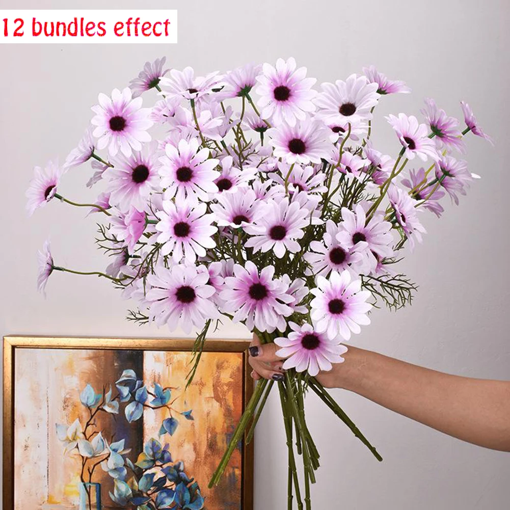 

Artificial Silk Daisy Flowers Wedding Flower Bouquet Home Room Table Decoration Wedding Party Home Coffee Shop Decor
