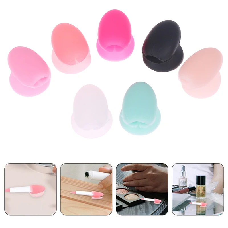 

3Pcs Lip Brush Protectors Lip Brush Holding Covers Silicone Makeup Brush Covers