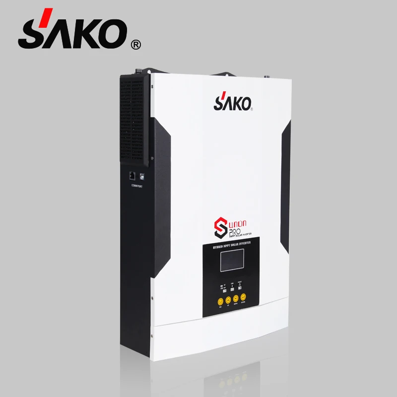 

SAKO новости солнечный инвертор SUNON PRO 3.5KW 5.5KW 100A MPPT Гибридный солнечный инвертор