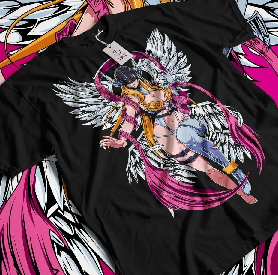 Рубашка Angemon Digimon Аниме Патрумон Футболка MagnaAngemon Серафимон