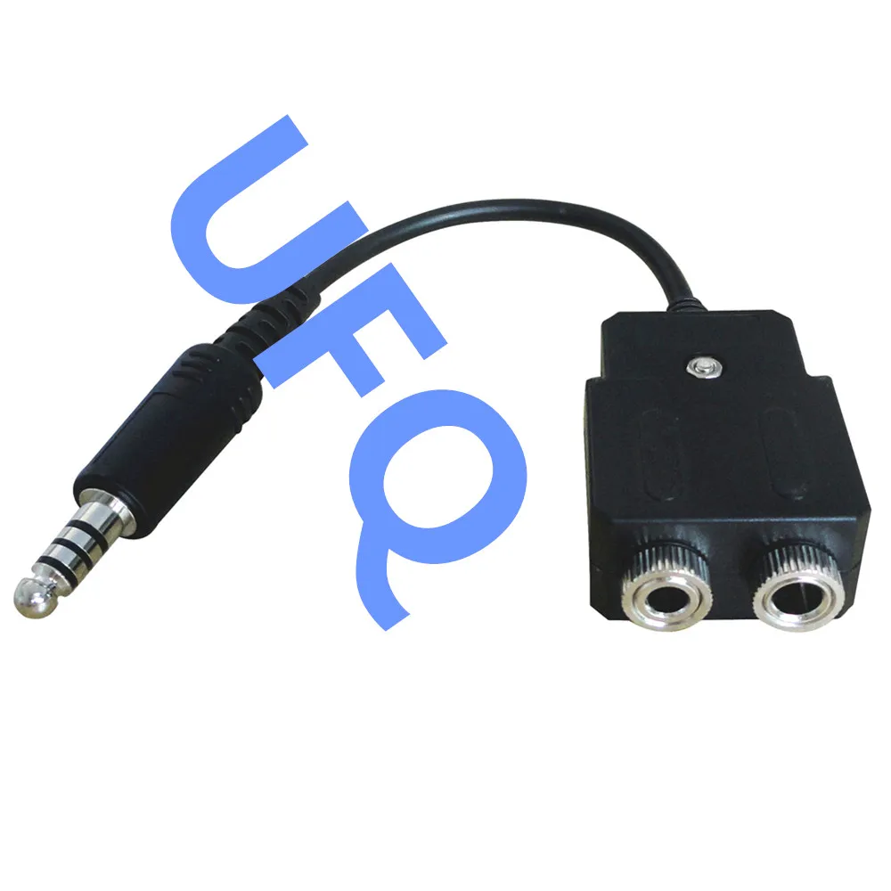 

GA-Heli Boeing dual plug to helicopter single plug patch aviation headset plug