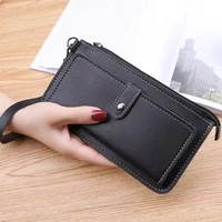 2022 women tower buckle wallets fashion long leather top quality card holder classic female purse zipper brand wallet for women