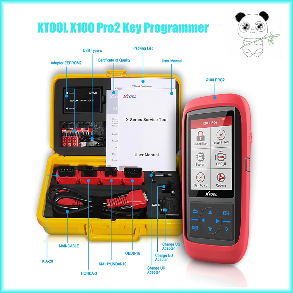 

Диагностический Автомобильный сканер X100 Pro2 IMMO, OBD2, с адаптером EEPROM, PK X100 PRO3