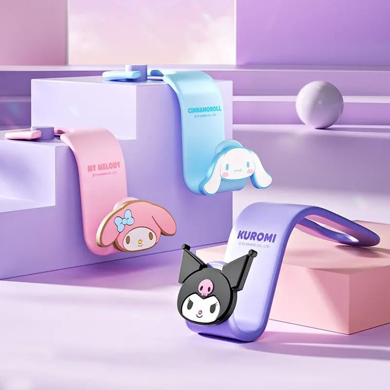 Фото Новый многофункциональный крючок-органайзер на спинку автомобильного сиденья Sanrio Melody Kuromi для хранения вещей, аксессуар для интерьера автомобиля для женщин №1