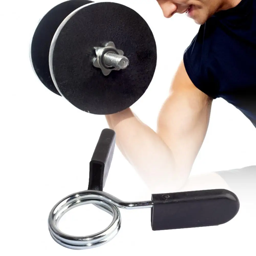 1 Pair Barbell Spring Collar Labor Saving One-handed Operate Workout Accessory Weights Bar Plates Lock Collars Clips for Women |