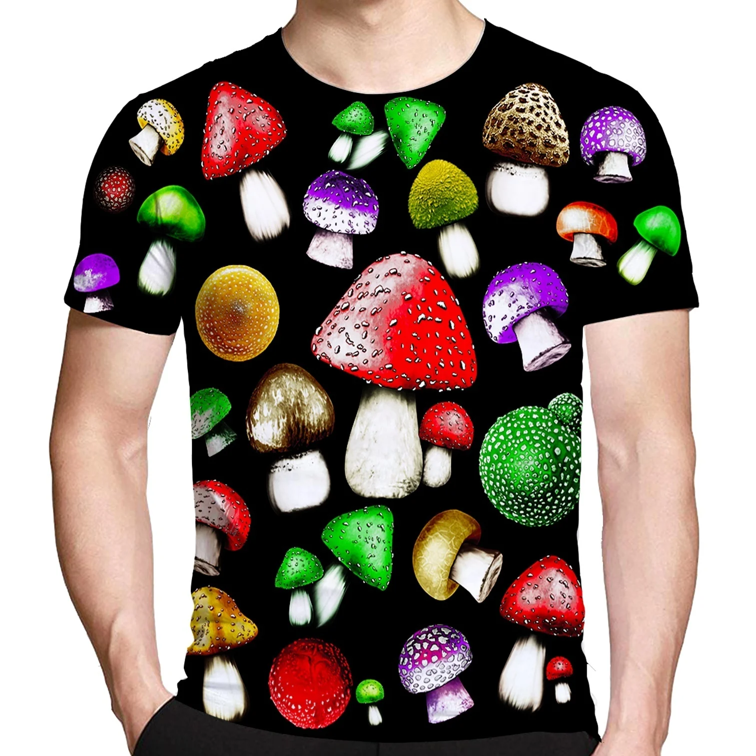

2022 Novelty Rare Mushrooms 3d Printed Fashion T Shirt Graphic Tee