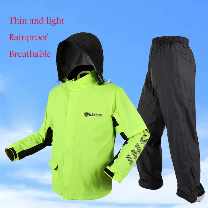 Motorcycle raincoat suit motorbike rain gear include jackets pants outdoor fishing riding impermeable rain jacket cover