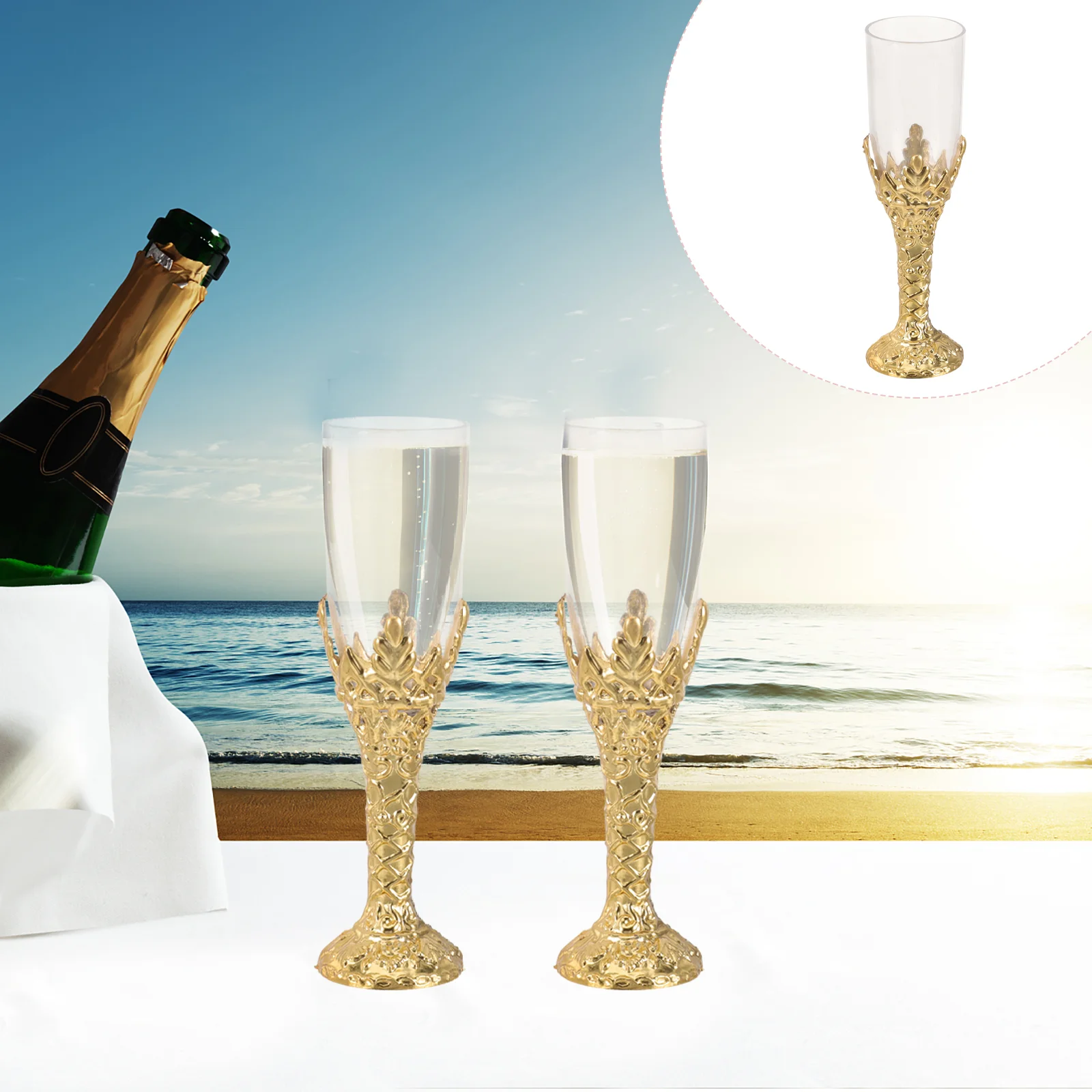 12 шт. принадлежности для Библии и церкви стеклянные украшения вечеринки (золото)