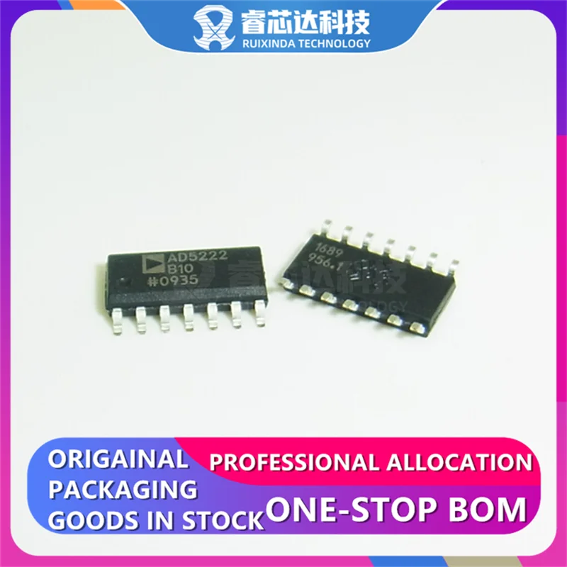 

5PCS AD5222BRZ10 SOP-14 Digital Potentiometer 10k Ohm 2 Circuit 128 Taps Up/Down (U/D, CS) Interface AD5222B10 14-SOIC