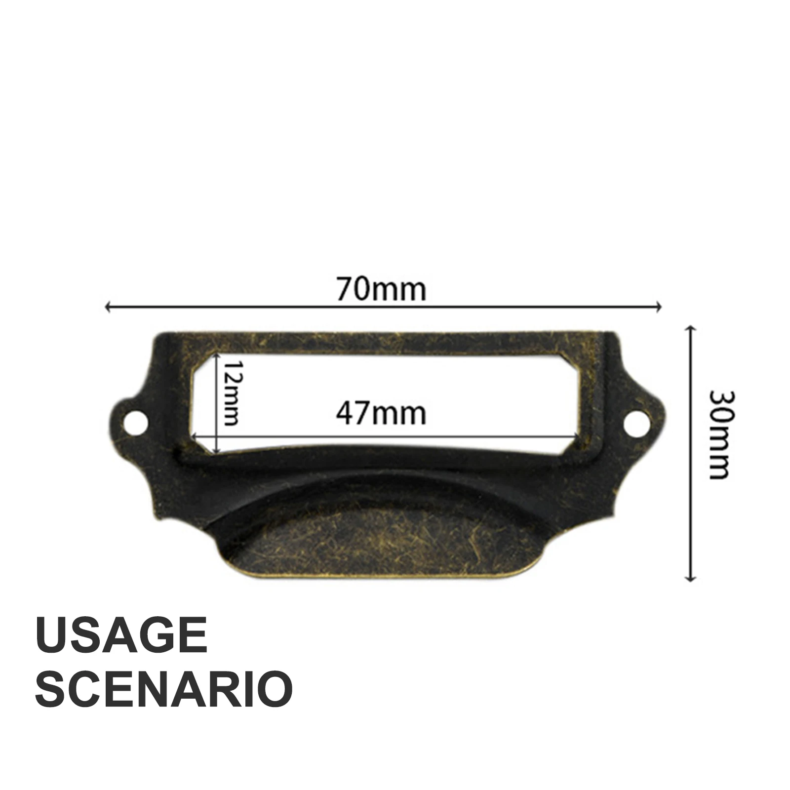 Этикетка с ручкой для домашнего шкафа ящика файлов рамка в стиле ретро винты
