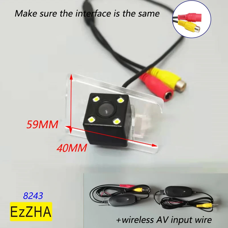 

4 LED light CCD HD Dynamic Trajectory Wireless Car Rear View Backup Parking Camera For Suzuki Kizashi 2010 2011 2012 2013 2014
