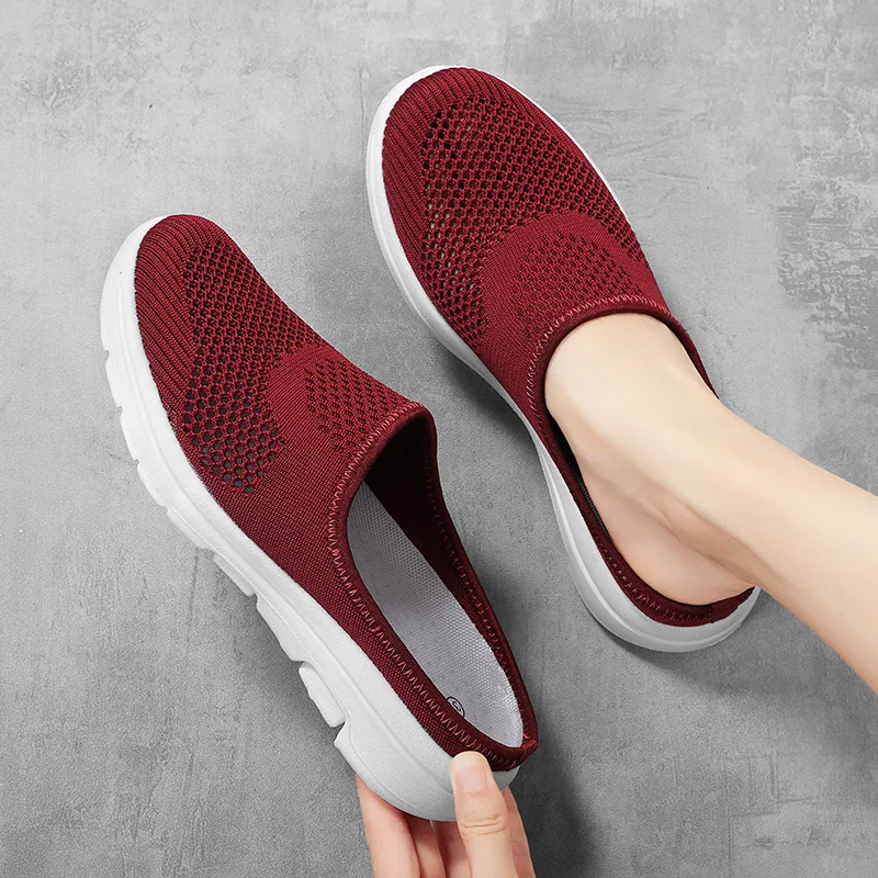 2020 Women Shoes Spring Casual Breathable Flying Woven Women Shoes Light Flat Shoes Women Casual Sneakers Flats Ladies Shoes