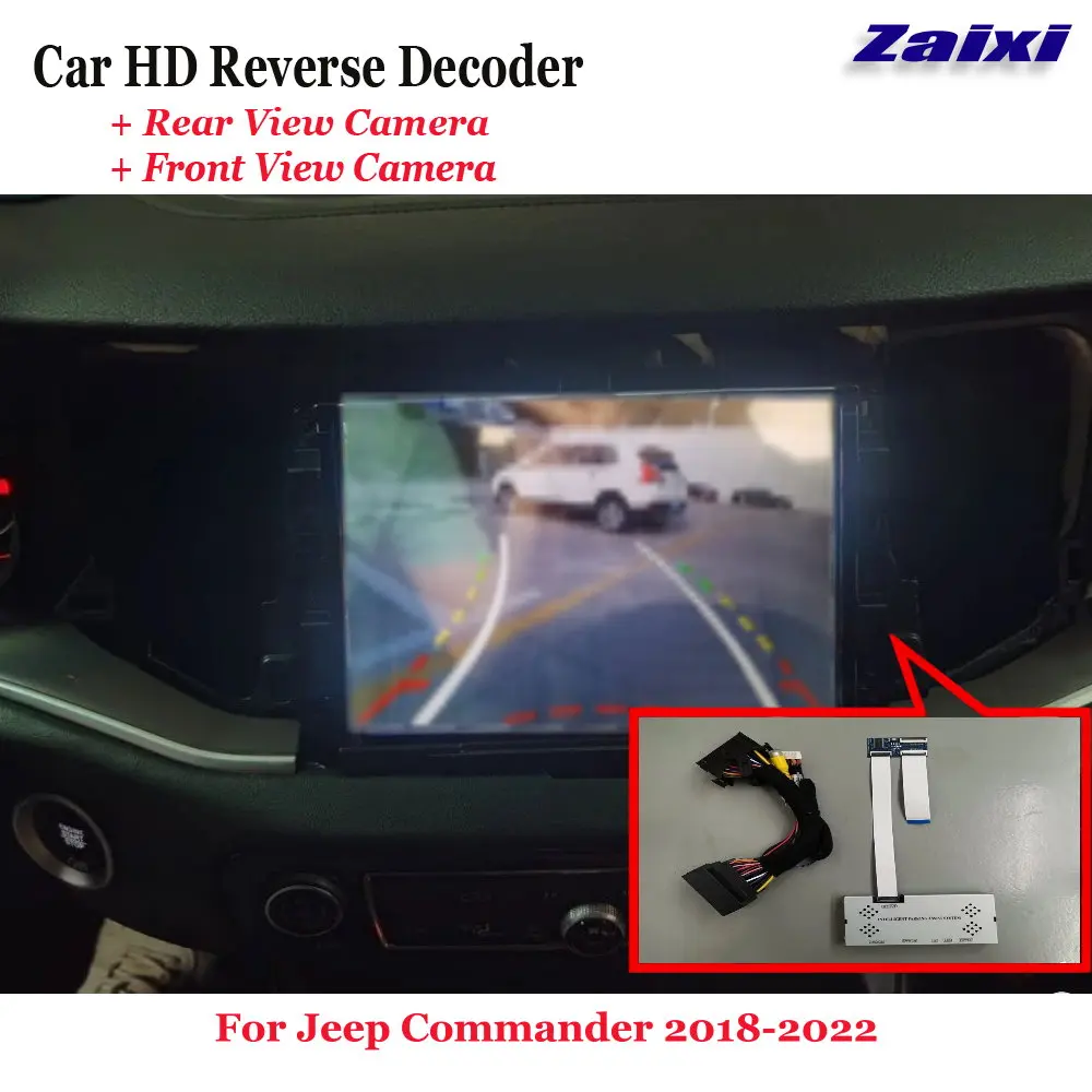 

Автомобильный видеорегистратор, декодер для передней камеры заднего вида для Jeep Commander 2018-2022, обновление оригинального экрана