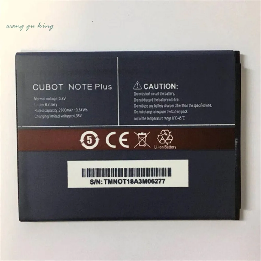 High Quality 100% Original 2800mAh Replacement Li-ion Backup Battery For Cubot Note Plus Mobile Phone Battery