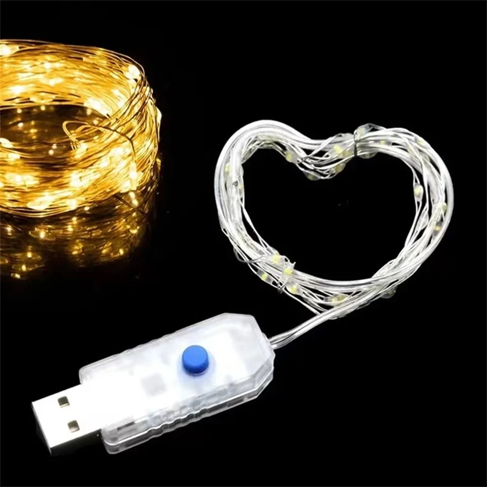 

Гирлянда, 8 режимов, светодиодная, мигающая, с USB