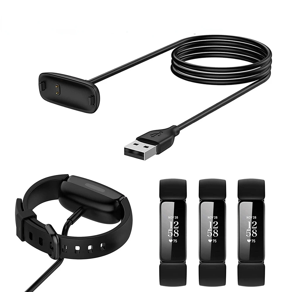 

Зарядный кабель для Fitbit Inspire 2, Ace 3, Inspire 3, сменный USB-кабель для зарядки, шнур с зажимом, док-станция для Fitbit Inspire HR Tracker