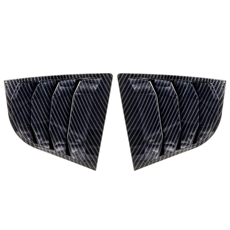 

Carbon Fiber Style 1 Pair Car Rear Left Right Side Window Vent Scoop Louver Cover Fit For Kia K3 Forte 2018 2017 2016 2015 2014