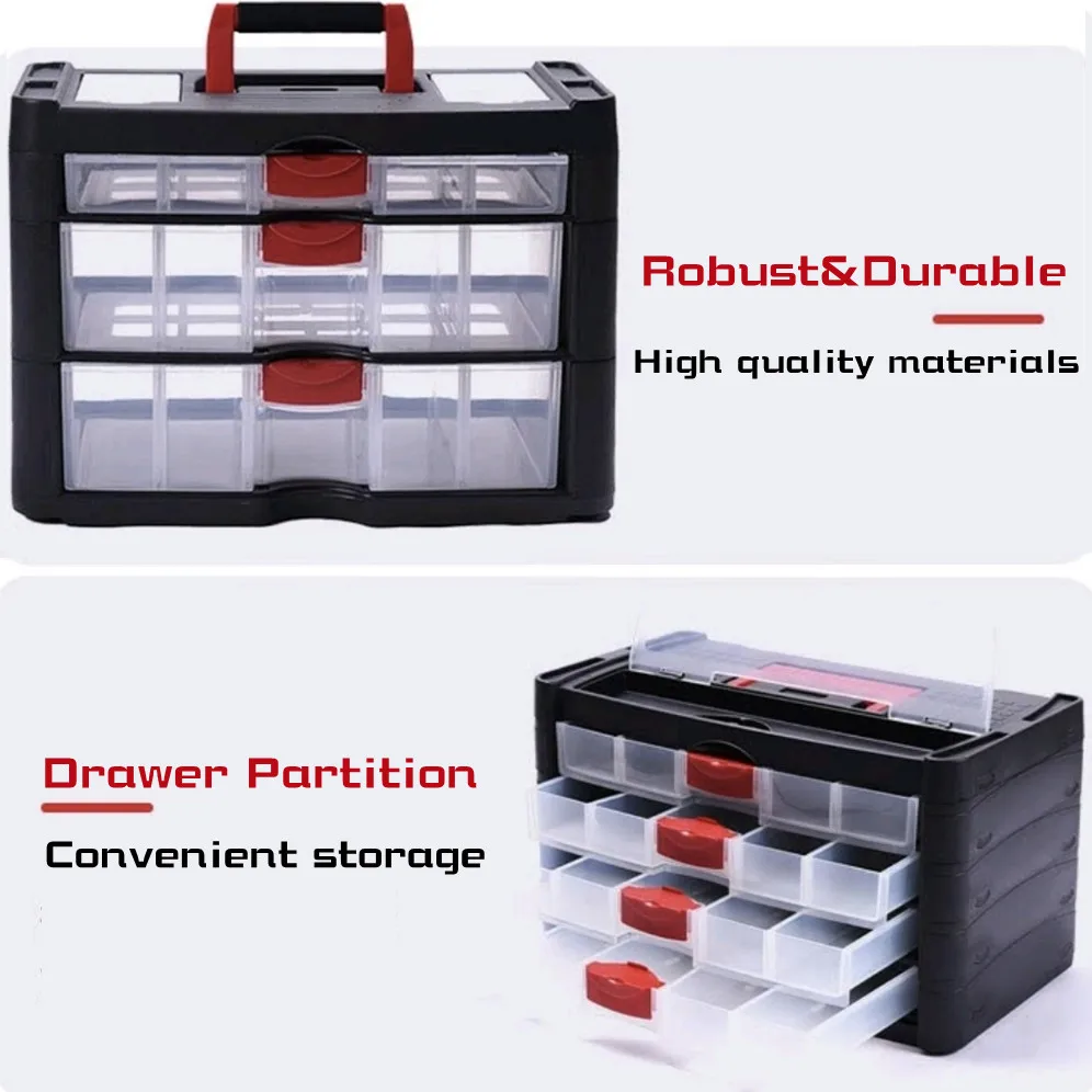 Drawer Plastic Parts Tool Box Screw Classification Component Box Hardware and Craft Cabinet Electronic components Storage Boxes