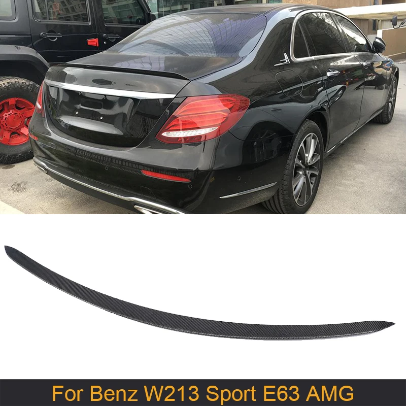 

Carbon Fiber Rear Spoiler Wing For Mercedes Benz W213 E200 E300 E400 E550 E63 AMG Sedan 4D 2016 2017 Rear Boot Lip Wing Spoiler