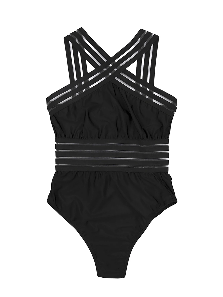 Женские сексуальные купальники монокини купальник без рукавов прозрачное