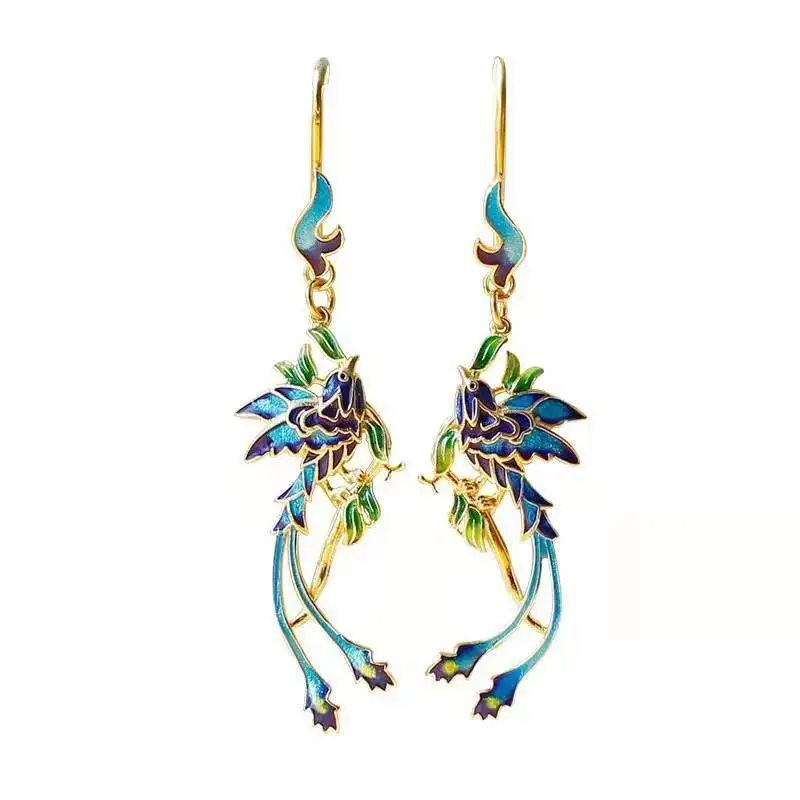 Классические серьги винтажные Qingalim аксессуары cloisonn é