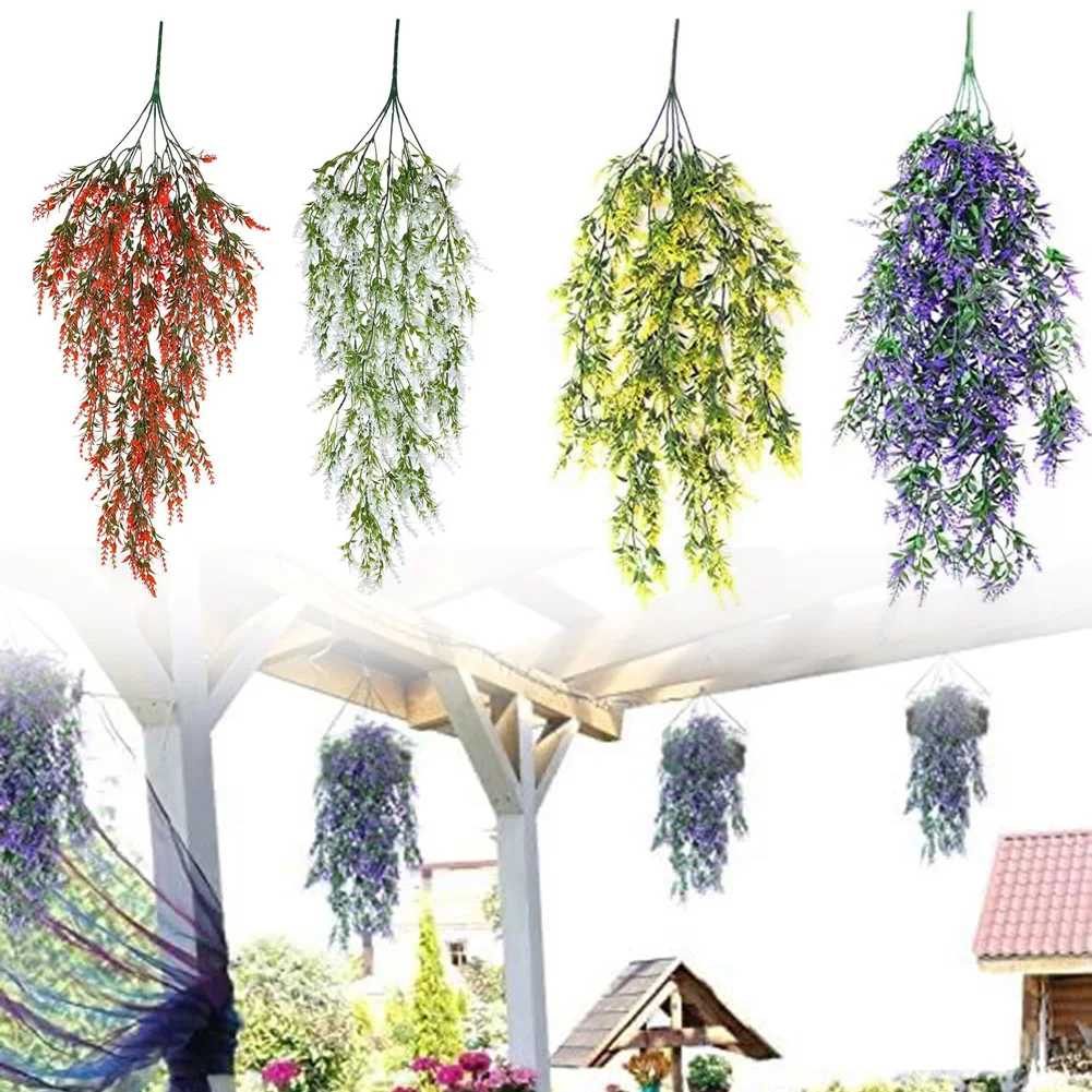 

2Pc Artificial Ivy Flower Vine Garland Hanging Decoration For Home Garden Trailing Basket Plants Fake Flower Ornament Wall Decor