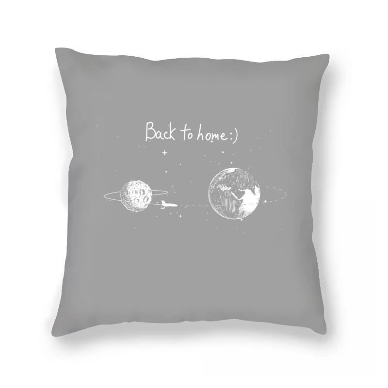 

Fashion spaceship back to home 2018 Pillow Case Black Design loose homme