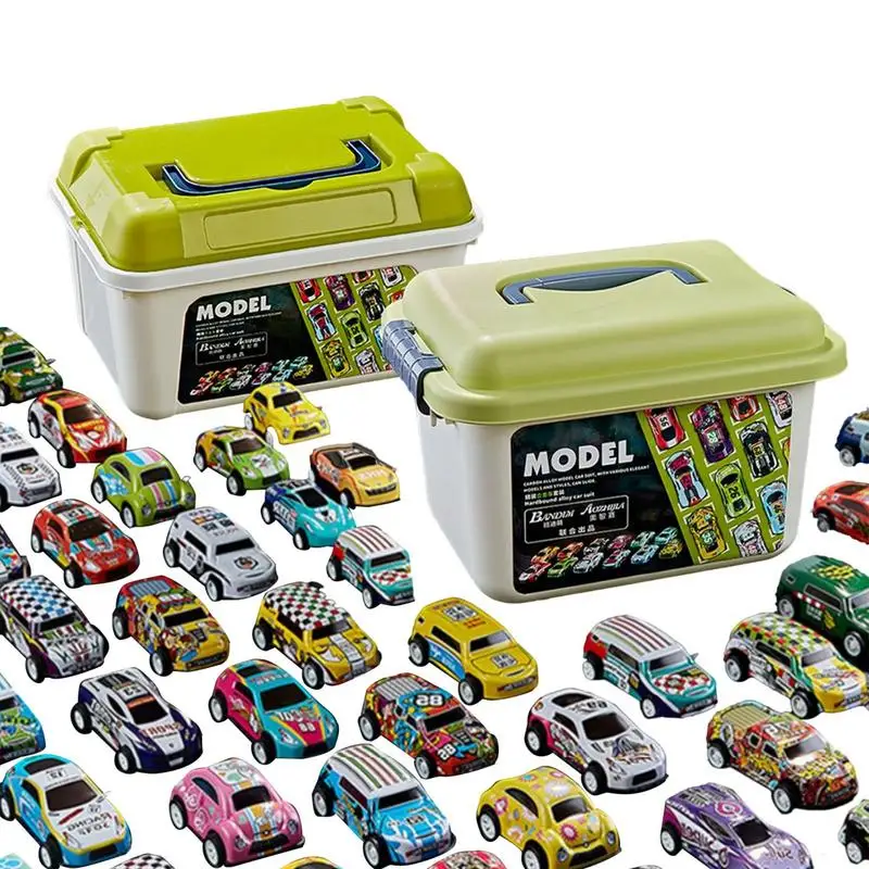 

Mini Car Model Toy Pull Back Car Toys Race Cars For Boys With Carrying Box Teacher Treasure Prize Box Toys Party Favors