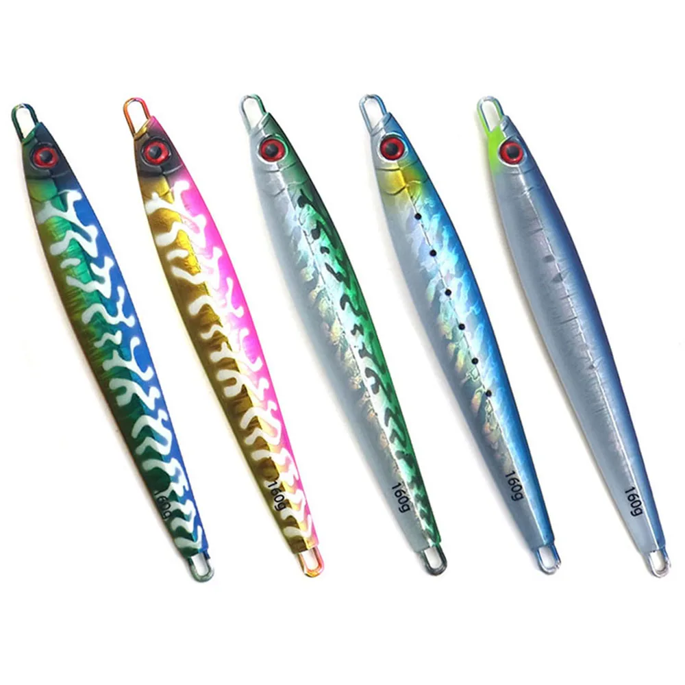 

Metal Luminous Slow Jigging Bait 160g 200g Quality Professional Saltwater Fishing Hard Lure Ocean Jig Spoon Trolling Bait