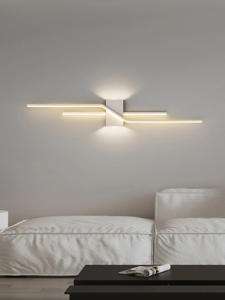 Минималистичная настенная лампа в полоску линейный светильник для гостиной с