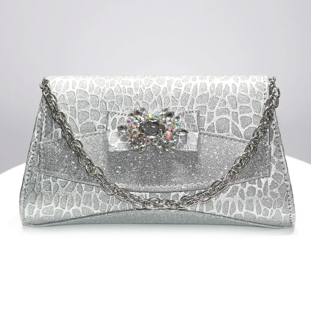 Venus Chan 2024 Новое поступление Серебристые туфли подходящая сумка набор дизайн