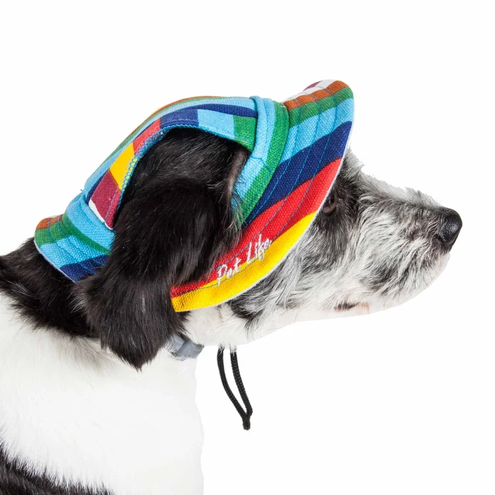 

Uv Protectant Adjustable Fashion Canopy Brimmed Dog Hat Cap