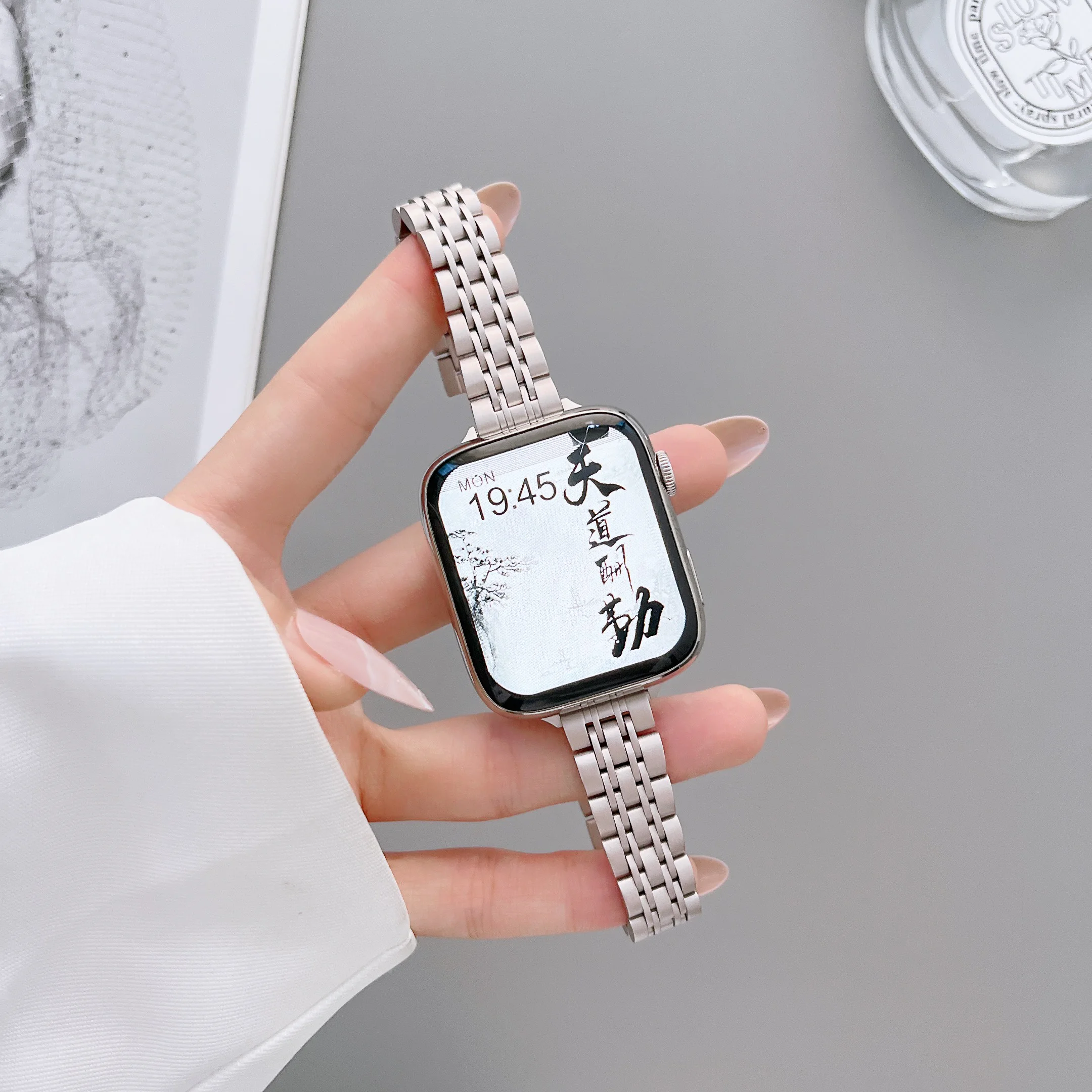 

Ремешок из нержавеющей стали для Apple 7 watch 4 5 6 3 se 40 мм 42 мм, аксессуары для часов iwatch 41 мм 45 мм, мужские и женские браслеты