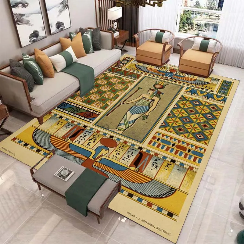 

Ancient Egypt Civilization Living Rugs Living Room Soft Bath Mats Room Decor Rugs Bedroom Door Mats Area Rugs for Extra Cushions