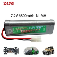 replacement flat nimh battery for rc race car7 2v 6800mah with tamiya connector for airplane boat rc off road vehicle rc truck