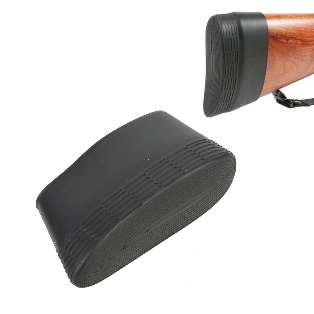 

Rifle Stock Slip-on Hunting Tactical Silicone Rubber Rifle Shot gun Recoil Butt Pad Buttpads Black
