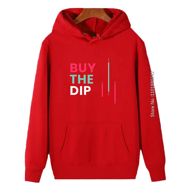 Купить Dip Btfd Bitcoin Cryptocurrency Meme Классические толстовки с капюшоном и графикой Зимний