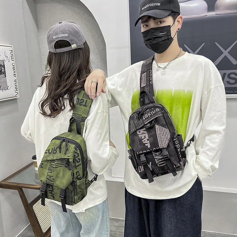 

Male Women Nylon Waist Packs Men's Bag Sling Bag Crossbody Outdoor Sport Shoulder Chest Daily Picnic Lovers Messenger Pack Bolsa