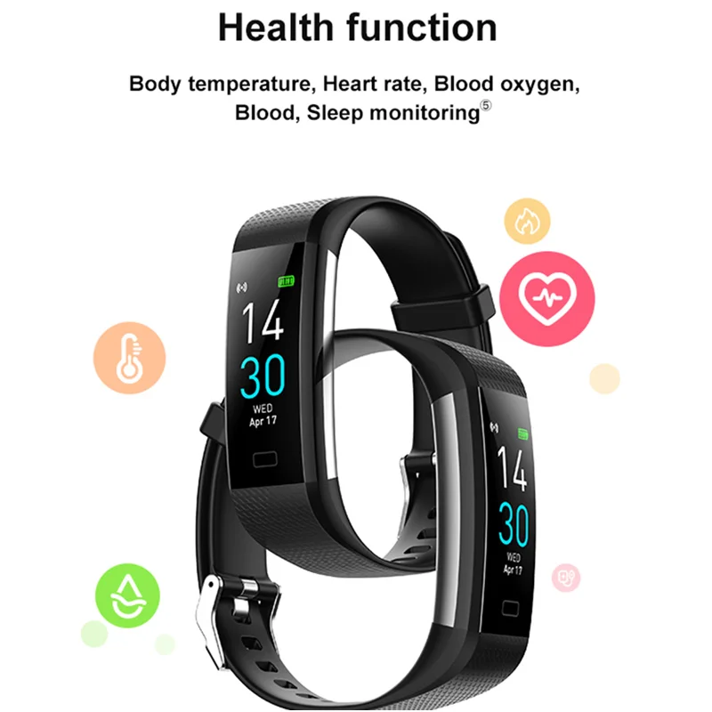 

Men Smart Watch Sports Fitness Activity Heart Rate Tracker Blood Pressure Wristband IP68 Waterproof Band Pedometer For Xiaomi
