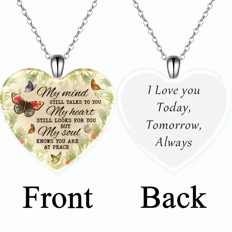 

Fashion Jewelry Love Crystal Pendant Necklace Elegant Butterfly English