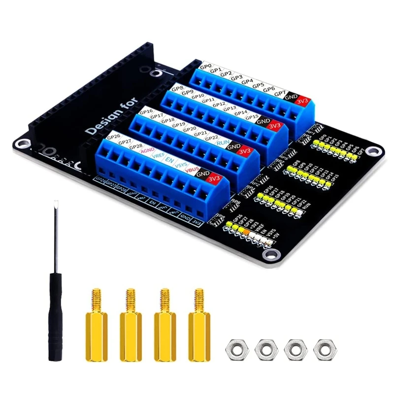 

for Raspberry Pi Pico Controller Terminal Adapter Expansion Board Nano IO Shield Simple Extension Plate