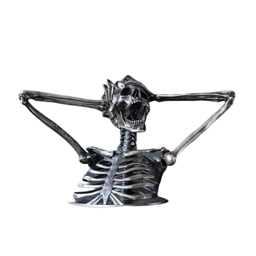 

Серый Crazy скульптура черепа-широкое применение для скульптуры скелета груди из смолы D cor
